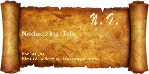 Nedeczky Ida névjegykártya