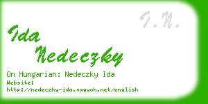 ida nedeczky business card